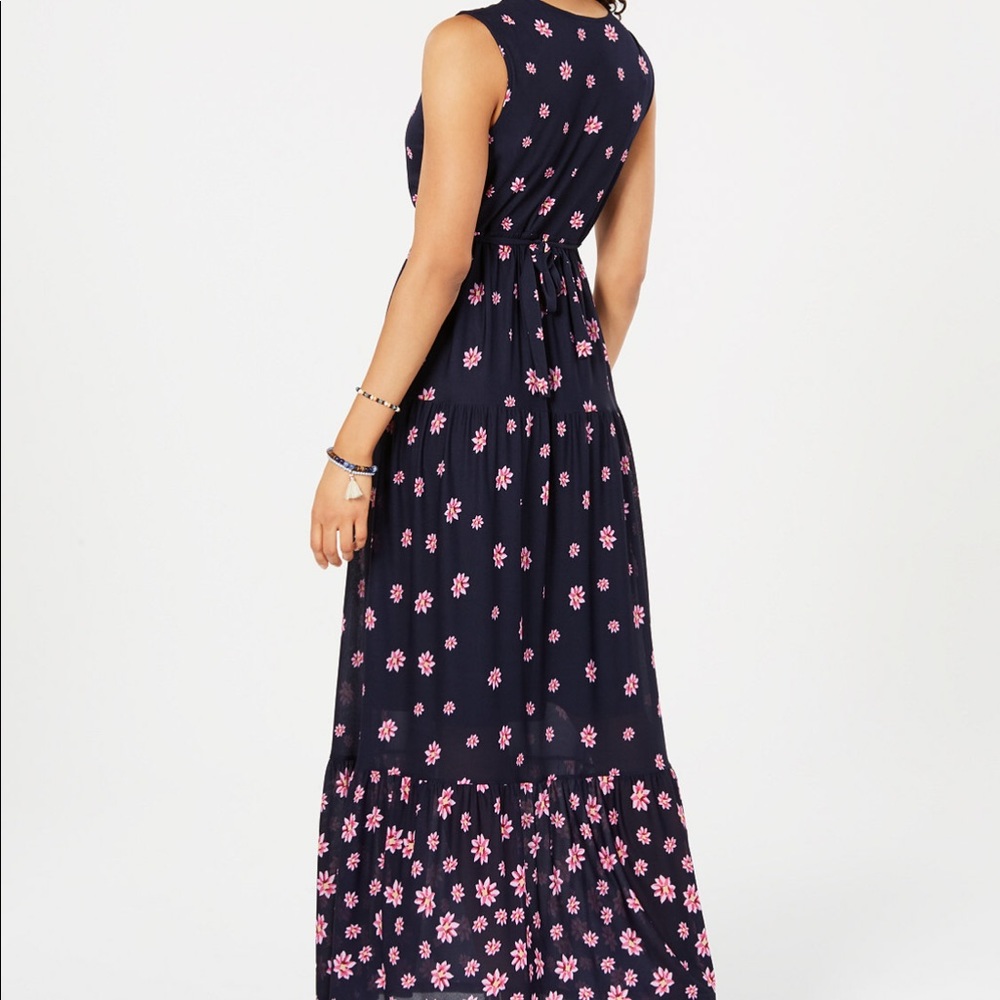 Style & Co. Navy and Pink Floral Maxi Dress - Picture 2 of 9